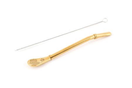 Bombilla for mate (bombilla) metal tube with filter and cleaning brush "Sun". Price: ₽890 rub.