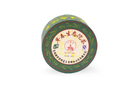 Pressed Raw Pu-erh Tea - Шэн пуэр 2006 г. «Цзаочунь шэнтай» марки «Бацзяотин» завода «Лимин» гнездо 100 г, 