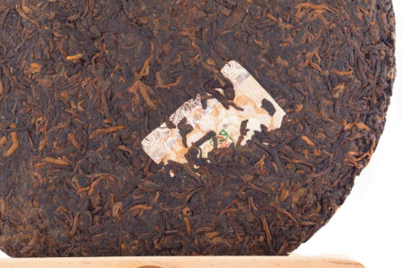 Pressed Rip Pu-erh Tea - Shu Puer 2014 "The Older, the More Fragrant" by Kaishunhao, 357 g, 