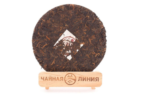 Pressed Rip Pu-erh Tea - Шу пуэр 2008 г. «Чайный блин пуэра из Мэнхай, Баньчжан» завода «Тяньди Жэнь» 357 г, 