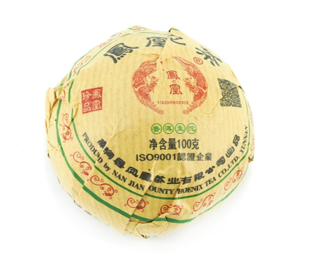 Pressed Raw Pu-erh Tea - Sheng Pu'er 2020 Qicai Fenghuang plant nest 100 g, 