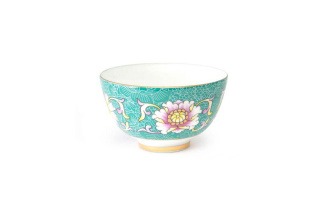 Пиала фарфоровая "Изумрудный орнамент", 70 мл. | 茶杯. Price: ₽400 rub.