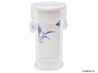 Glass flask with ceramic insert, 130 ml.. Цена: ₽1,210 руб.
