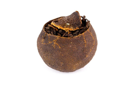 Pressed Rip Pu-erh Tea - Shu Pu-erh in a Golden Horse Mandarin, 