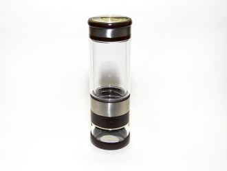 Hiking glass thermos with a valve that cuts off water from tea, 280 ml.. Цена:  руб.