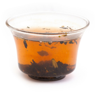 Pressed Rip Pu-erh Tea - Shu pu-erh "Nomi Xiang" minitochi, 