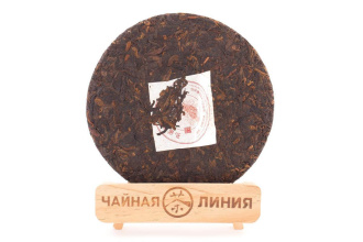 Pressed Rip Pu-erh Tea - Шу пуэр 2012 г. «Павлин из Булан» завода «Баньчжан лаошу» 357 г, 