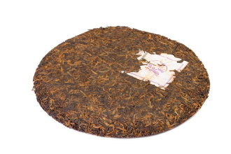 Pressed Rip Pu-erh Tea - Шу пуэр 2012 г. «Веха» марки «Бацзяотин» завода «Лимин» блин 357 г, 