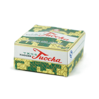 Pressed Rip Pu-erh Tea - Шу пуэр 2010 г. "Гнездо Ся гуань" марки "Сосна и журавль" завода "Сягуань" гнездо 250 г