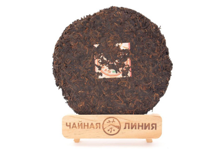 Pressed Rip Pu-erh Tea - Шу пуэр 2011 г. «Выдержанный аромат» марки «Пагода» завода «Лимин» 357 г, 