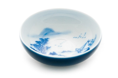 Hand-painted porcelain bowl "Fisherman and Spider", 70 ml | 茶杯. Price: ₽3,860 rub.