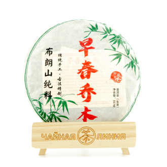 Pressed Raw Pu-erh Tea - Sheng Pu'er 2019 "Tall Trees in Early Spring" from the Datan factory, 357 g