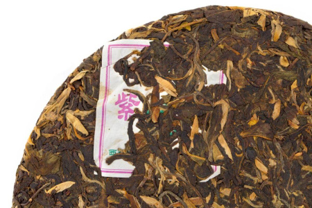 Pressed Raw Pu-erh Tea - Sheng Puer 2007 "Purple Buds" 400 g, 