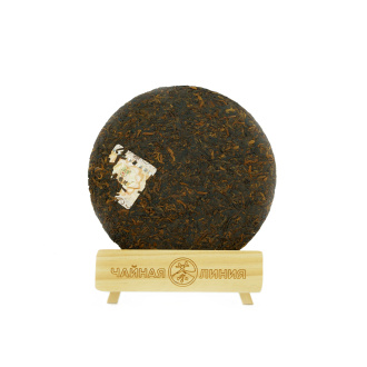 Pressed Rip Pu-erh Tea - Shu Pu'er 2016 "Old Melody of Menghai County" by Kaishunhao brand, 357 g, 