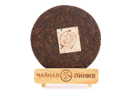 Pressed Rip Pu-erh Tea - Шу пуэр 2005 г. "Высший сорт" завода "Тяньдижэнь" 357 г., 