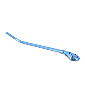 Бомбижья для мате (бомбилья) металлическая трубочка с фильтром "Хром синий". Price: ₽970 rub.