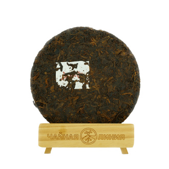 Pressed Rip Pu-erh Tea - Shu Pu'er 2019 "Laoman'e" Yunfuxiang plant 357 g, 