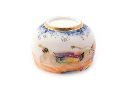 Porcelain bowl (cup) "Crane in the Sky", 200 ml. | 茶杯. Price: ₽12,980 rub.