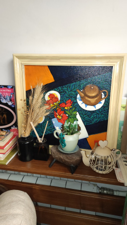 "Time Between Petals," oil on canvas, 40x40 cm. Nikolai Leushin. Price: ₽5,000 rub.