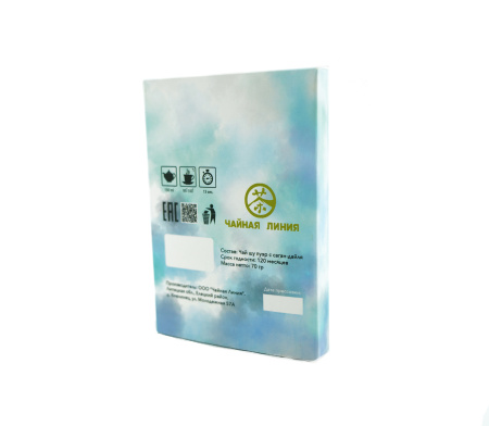 Pressed Rip Pu-erh Tea - Shu pu-erh with sagan-daila "Shutro" from the "Tea Line" brand, 70 g, 