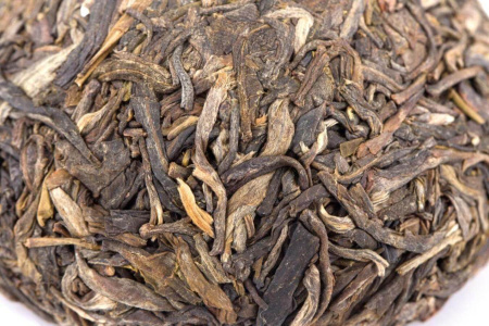 Pressed Raw Pu-erh Tea - Sheng puer 2016 "Golden thread" brand "Pine and crane" factory "Xiaguan" nest 100 g, 