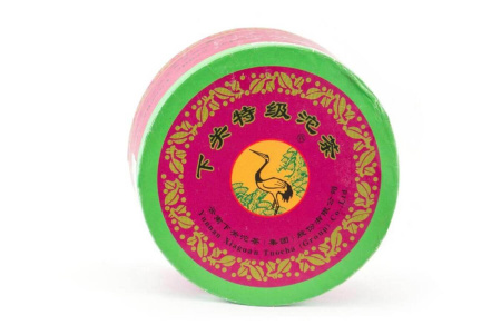 Pressed Raw Pu-erh Tea - Sheng pu-erh 2010 "Lux" brand "Pine and Crane" from the "Xiaguan" plant, nest 100 g, 