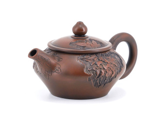 Глиняный чайник "Лиственные узоры", 125 мл.. Price: ₽19,590 rub.