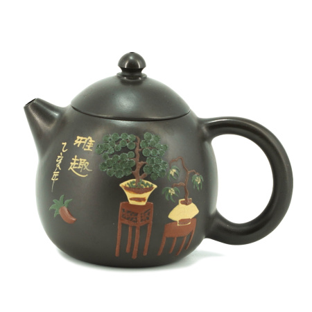 Clay teapot "Noble plants", 200 ml.. Price: ₽8,100 rub.