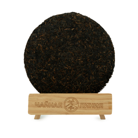 Pressed Rip Pu-erh Tea - Shu Pu'er 2018 "Manzhuan" brand "Chawanzhai" factory "Jindian", 357 g., 