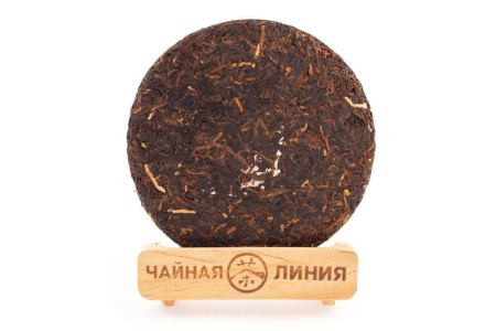 Pressed Rip Pu-erh Tea - Shu Pu-erh 2015 "In the Zest" from the Zhoushi plant, 357 g, 