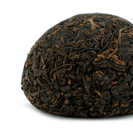 Pressed Rip Pu-erh Tea - Shu Pu-erh 2022 "Black Gold Banzhang" from the Zhoushi factory, 100 g, 