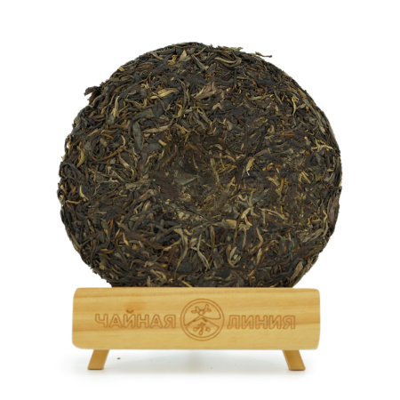 Pressed Raw Pu-erh Tea - Sheng Pu'er 2019 "High-Mountain Flower" from the Tulin factory, 357 g, 
