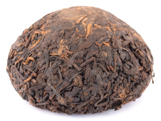 Pressed Rip Pu-erh Tea - Шу пуэр 2007 г. «Люкс» марки "Сосна и журавль" завода "Сягуань" гнездо 100 г, 