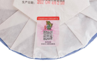 Pressed Rip Pu-erh Tea - Shu Puer 2020 “Ban Zhang Wang” from Chashuwan plant 357 g, 