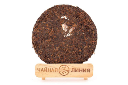 Pressed Rip Pu-erh Tea - Shu Pu'er 2019 "Golden Buds from Banzhang" from the Zhoushi factory, 357 g, 