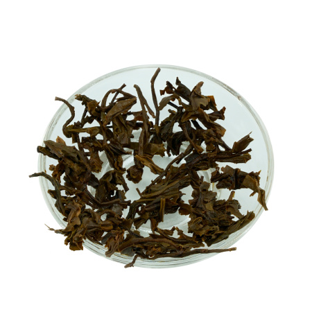 Pressed Raw Pu-erh Tea - Sheng pu-erh 2011 "Menghai Chen" brand "Laotongzhi" (Old Comrade) factory "Haiwan" 400 g, 