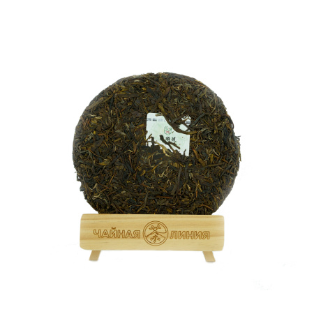 Pressed Raw Pu-erh Tea - Sheng pu-erh 2021 "Honey Rhyme from Xigui" brand "Kaishunhao" 357 g, 