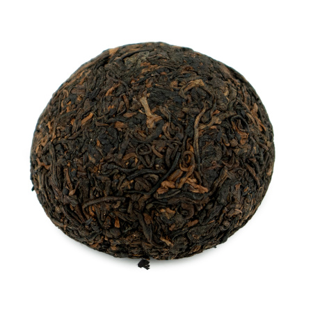 Pressed Rip Pu-erh Tea - Shu Pu-erh 2022 "Black Gold Banzhang" from the Zhoushi factory, 100 g, 