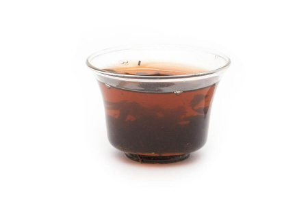 Pressed Rip Pu-erh Tea - Shu Pu'er 2017 "Laoshu Jingya Gongcha" brand "Kaishunhao" 357 g, 