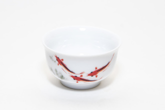Пиала фарфоровая «Красные карпы», 60 мл. | 茶杯. Price:  rub.
