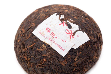 Pressed Rip Pu-erh Tea - Shu Pu'er 2017 "Jiato" from the Xiaguan factory, 250g nest, 