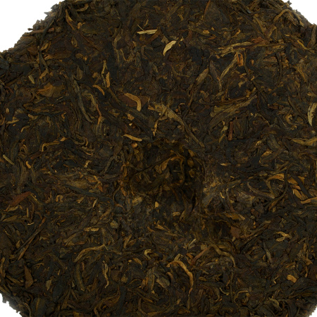 Pressed Raw Pu-erh Tea - Sheng pu-erh 2011 "Shenshan Lao Shu" brand "Laotongzhi" (Old Comrade) factory "Haiwan" 500 g, 