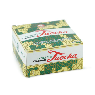 Pressed Rip Pu-erh Tea - Шу пуэр 2007 г. "Гнездо Ся гуань" марки "Сосна и журавль" завода "Сягуань" гнездо 250 г, 