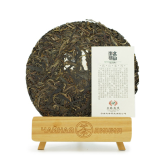Pressed Raw Pu-erh Tea - Шэн пуэр 2019 г. "Высокогорный цветок" завода "Тулинь" 357 г, 