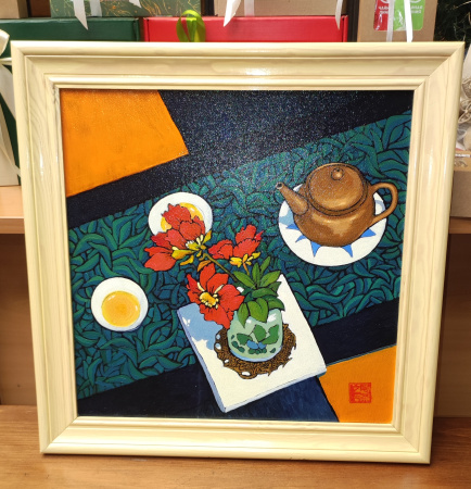 "Time Between Petals," oil on canvas, 40x40 cm. Nikolai Leushin. Price: ₽5,000 rub.