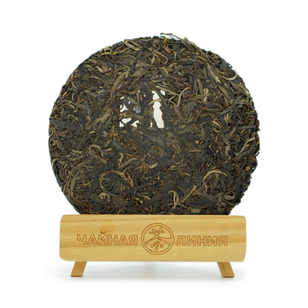 Pressed Raw Pu-erh Tea - Sheng Pu'er 2019 "High-Mountain Flower" from the Tulin factory, 357 g, 