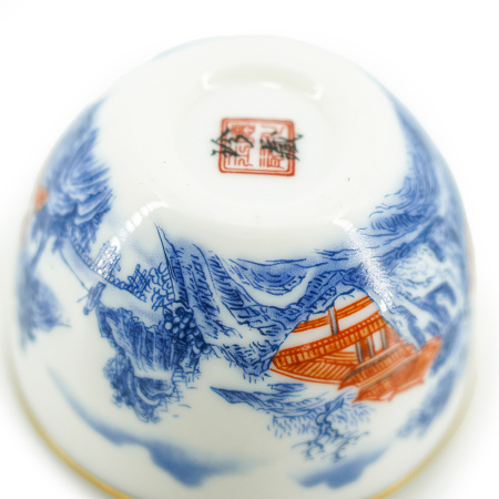 Porcelain bowl "Dawn in the mountains", 100 ml. | 茶杯. Price: ₽1,710 rub.