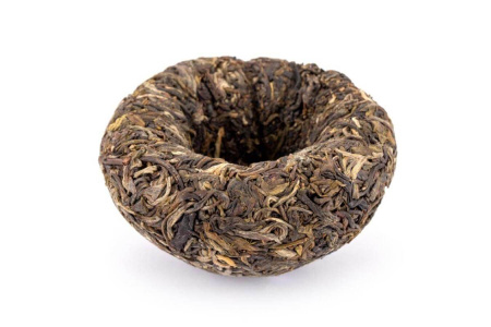 Pressed Raw Pu-erh Tea - Sheng puer 2016 "Golden thread" brand "Pine and crane" factory "Xiaguan" nest 100 g, 