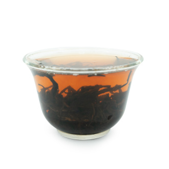 Loose Leaf Pu-erh Tea - Shu Pu'er 2024 Gushu from Laoman'e (Shu pu'er from ancient trees from Lao'man'e, fermented in baskets), 
