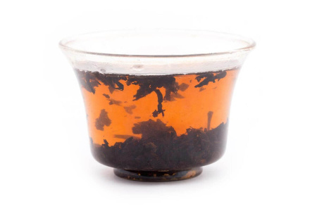 Pressed Rip Pu-erh Tea - Shu Puer 2020 “Ban Zhang Wang” from Chashuwan plant 357 g, 